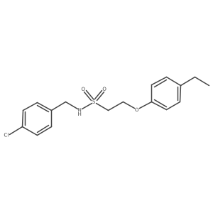 N-(4-chlorobenzyl)-2-(4-ethylphenoxy)ethanesulfonamide结构式