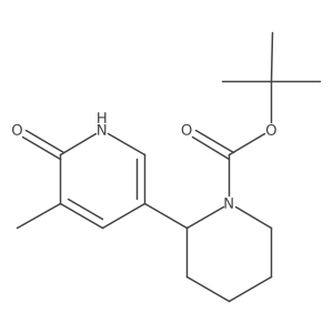 tert-Butyl 2-(6-hydroxy-5-methylpyridin-3-yl)piperidine-1-carboxylate结构式
