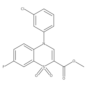 methyl 4-(3-chlorophenyl)-7-fluoro-4H-benzo[b][1,4]thiazine-2-carboxylate 1,1-dioxide Structure