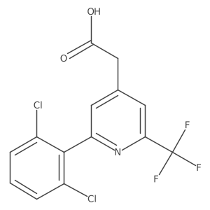 2-(2,6-Dichlorophenyl)-6-(trifluoromethyl)pyridine-4-acetic acid结构式