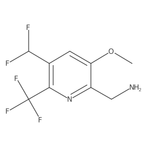 2-(Aminomethyl)-5-(difluoromethyl)-3-methoxy-6-(trifluoromethyl)pyridine Structure