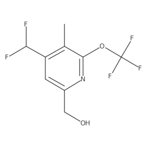 (4-(Difluoromethyl)-5-methyl-6-(trifluoromethoxy)pyridin-2-yl)methanol Structure