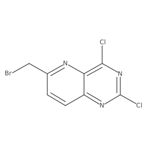 6-(Bromomethyl)-2,4-dichloropyrido[3,2-D]pyrimidine结构式