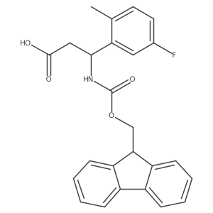 (3S)-3-({[(9H-fluoren-9-yl)methoxy]carbonyl}amino)-3-(5-fluoro-2-methylphenyl)propanoic acid Structure