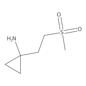 1-(2-Methanesulfonylethyl)cyclopropan-1-amine结构式