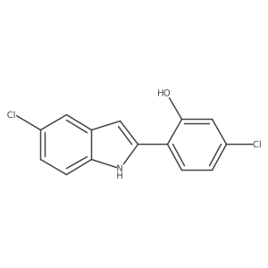 5-chloro-2-(5-chloro-1H-indol-2-yl)phenol Structure
