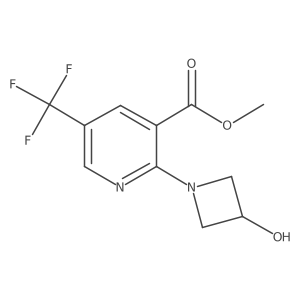 Methyl 2-(3-hydroxyazetidin-1-yl)-5-(trifluoromethyl)nicotinate结构式