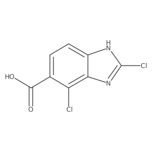 2,7-Dichloro-1H-benzo[d]imidazole-6-carboxylic acid结构式