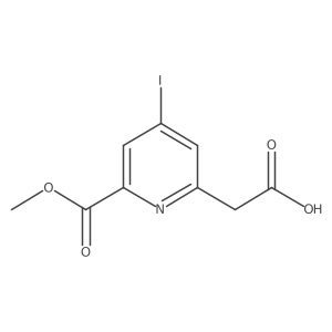 [4-Iodo-6-(methoxycarbonyl)pyridin-2-YL]acetic acid结构式