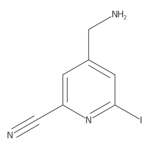 4-(Aminomethyl)-6-iodopyridine-2-carbonitrile Structure