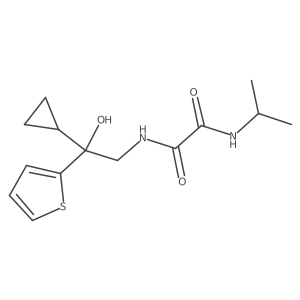 N1-(2-cyclopropyl-2-hydroxy-2-(thiophen-2-yl)ethyl)-N2-isopropyloxalamide结构式