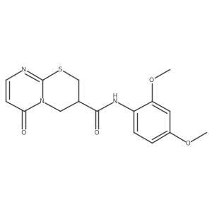 N-(2,4-dimethoxyphenyl)-6-oxo-2,3,4,6-tetrahydropyrimido[2,1-b][1,3]thiazine-3-carboxamide结构式