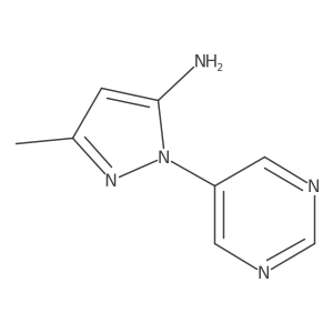 5-Methyl-2-pyrimidin-5-ylpyrazol-3-amine结构式
