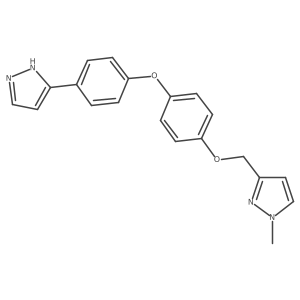 1-Methyl-3-[[4-[4-(1H-pyrazol-3-yl)phenoxy]phenoxy]methyl]-1H-pyrazole结构式