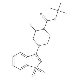 tert-Butyl 4-(1,1-dioxidobenzo[d]isothiazol-3-yl)-2-methylpiperazine-1-carboxylate Structure