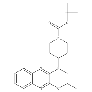 tert-Butyl 4-((3-ethoxyquinoxalin-2-yl)(methyl)amino)piperidine-1-carboxylate结构式