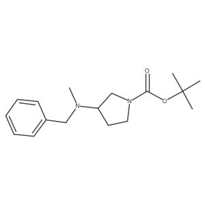 (S)-3-(Benzyl-methyl-amino)-pyrrolidine-1-carboxylic acid tert-butyl ester结构式