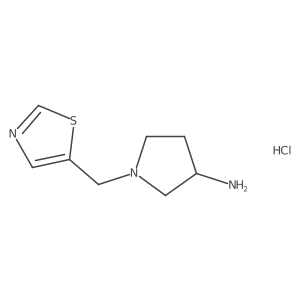 (S)-1-(thiazol-5-ylmethyl)pyrrolidin-3-amine hydrochloride Structure