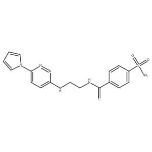 N-(2-((6-(1H-pyrrol-1-yl)pyridazin-3-yl)amino)ethyl)-4-sulfamoylbenzamide结构式