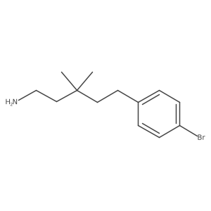 5-(4-Bromophenyl)-3,3-dimethylpentan-1-amine Structure