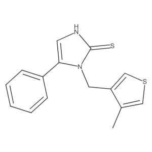 2H-Imidazole-2-thione, 1,3-dihydro-1-[(4-methyl-3-thienyl)methyl]-5-phenyl- Structure