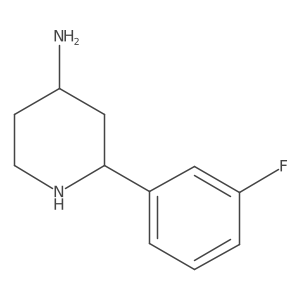 2-(3-Fluorophenyl)piperidin-4-amine Structure