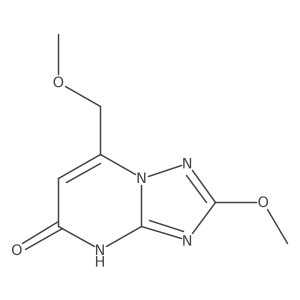 2-Methoxy-7-(methoxymethyl)-[1,2,4]triazolo[1,5-a]pyrimidin-5-ol结构式