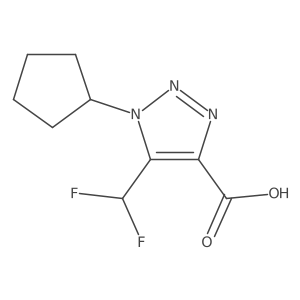 1-cyclopentyl-5-(difluoromethyl)-1H-1,2,3-triazole-4-carboxylic acid结构式