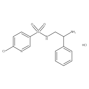 N-(2-amino-2-phenylethyl)-6-chloropyridine-3-sulfonamide hydrochloride结构式