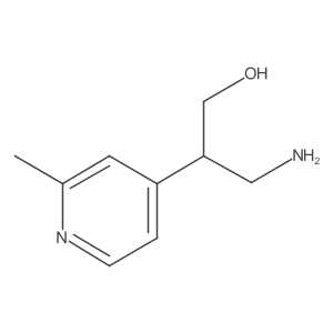 3-Amino-2-(2-methylpyridin-4-yl)propan-1-ol结构式