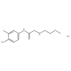 N-(4-Bromo-3-methylphenyl)-2-((2-methoxyethyl)amino)acetamide hydrochloride Structure