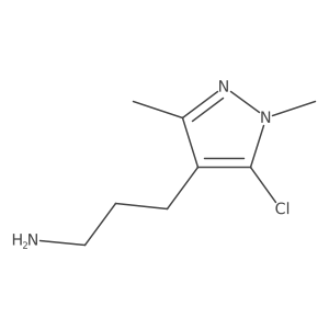 3-(5-Chloro-1,3-dimethyl-1h-pyrazol-4-yl)propan-1-amine Structure