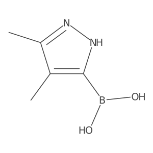 (3,4-dimethyl-1H-pyrazol-5-yl)boronic acid Structure