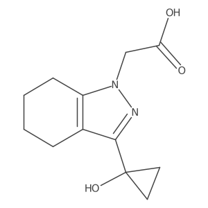 2-(3-(1-hydroxycyclopropyl)-4,5,6,7-tetrahydro-1H-indazol-1-yl)acetic acid结构式