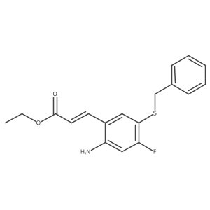 Ethyl (E)-3-(2-amino-5-(benzylthio)-4-fluorophenyl)acrylate Structure