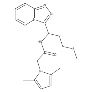 2-(2,5-dimethyl-1H-pyrrol-1-yl)-N-[3-(methylsulfanyl)-1-([1,2,4]triazolo[4,3-a]pyridin-3-yl)propyl]acetamide Structure