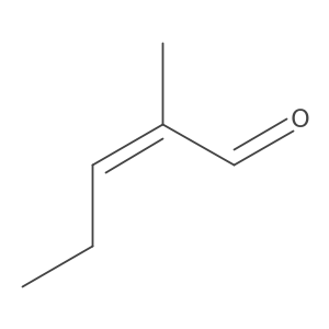 2-Methyl-2-pentenal, (2Z)-结构式