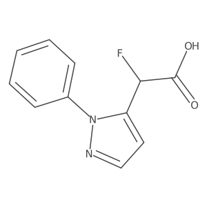 2-fluoro-2-(1-phenyl-1H-pyrazol-5-yl)acetic acid Structure