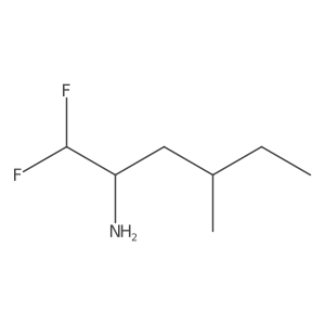 1,1-Difluoro-4-methylhexan-2-amine Structure