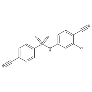 N-(3-chloro-4-cyanophenyl)-6-cyanopyridine-3-sulfonamide结构式