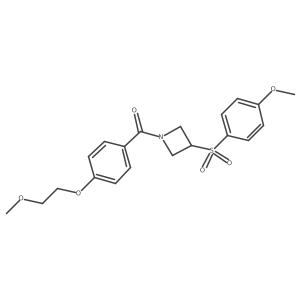 (4-(2-Methoxyethoxy)phenyl)(3-((4-methoxyphenyl)sulfonyl)azetidin-1-yl)methanone结构式