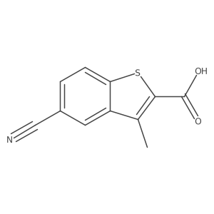 5-Cyano-3-methyl-1-benzothiophene-2-carboxylic acid结构式