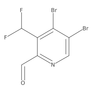 4,5-Dibromo-3-(difluoromethyl)picolinaldehyde Structure