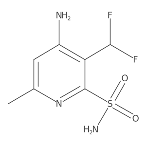 4-Amino-3-(difluoromethyl)-6-methylpyridine-2-sulfonamide结构式