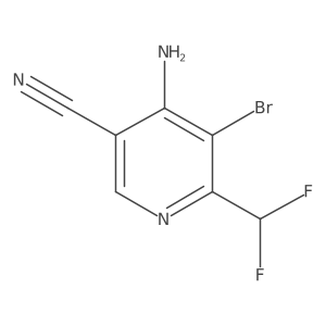 4-Amino-5-bromo-6-(difluoromethyl)nicotinonitrile Structure