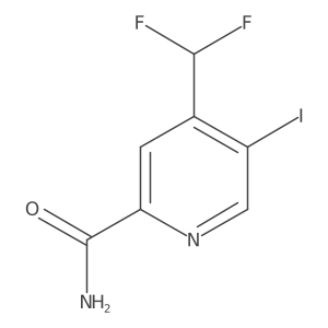 4-(Difluoromethyl)-5-iodopicolinamide结构式