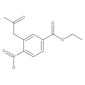 4-Nitro-3-(2-oxopropyl)benzoic acid ethyl ester结构式