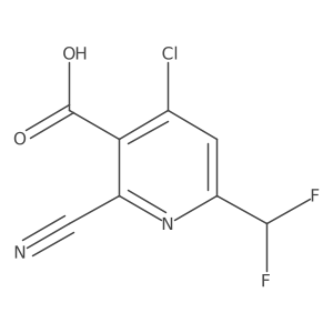 4-Chloro-2-cyano-6-(difluoromethyl)nicotinic acid Structure