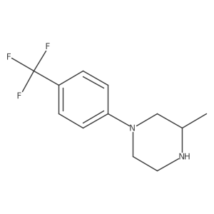 1-[4-(Trifluoromethyl)phenyl]-3-methylpiperazine结构式