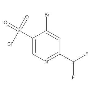 4-Bromo-2-(difluoromethyl)pyridine-5-sulfonyl chloride Structure